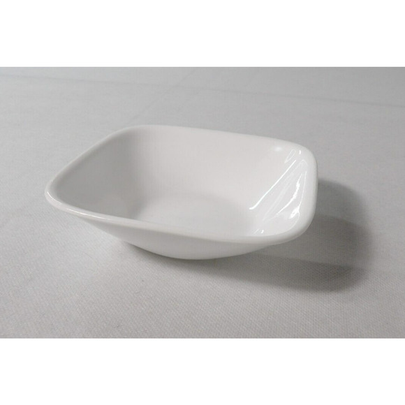 Corelle Square White Dessert Fruit Sauce Bowl Winter Frost (1) Single Replacemen - Picture 1 of 5